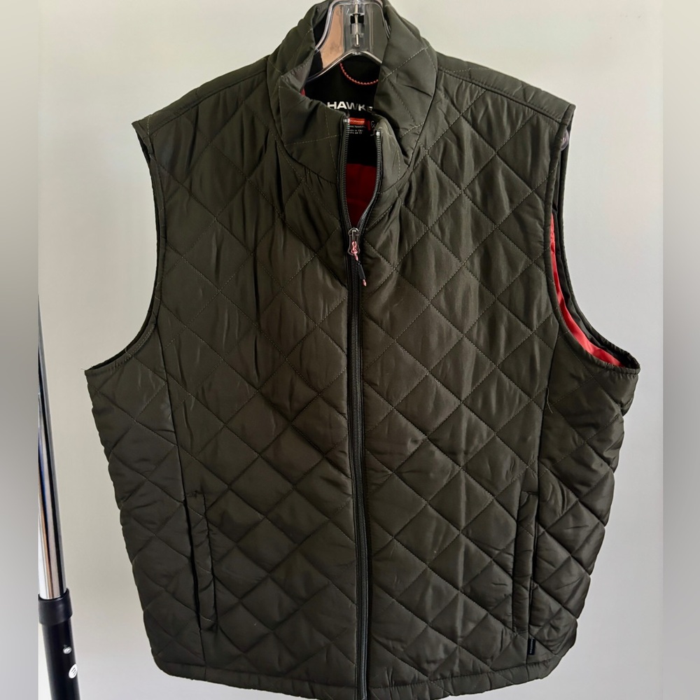 Hawke & Co Men's Quilted Vest - Dark Green